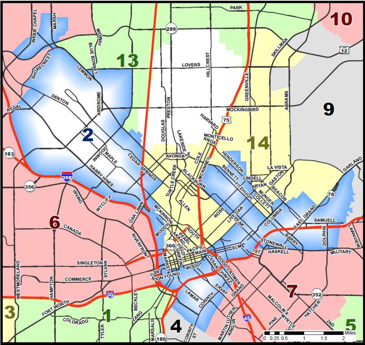 град Далас зонирање мапи
