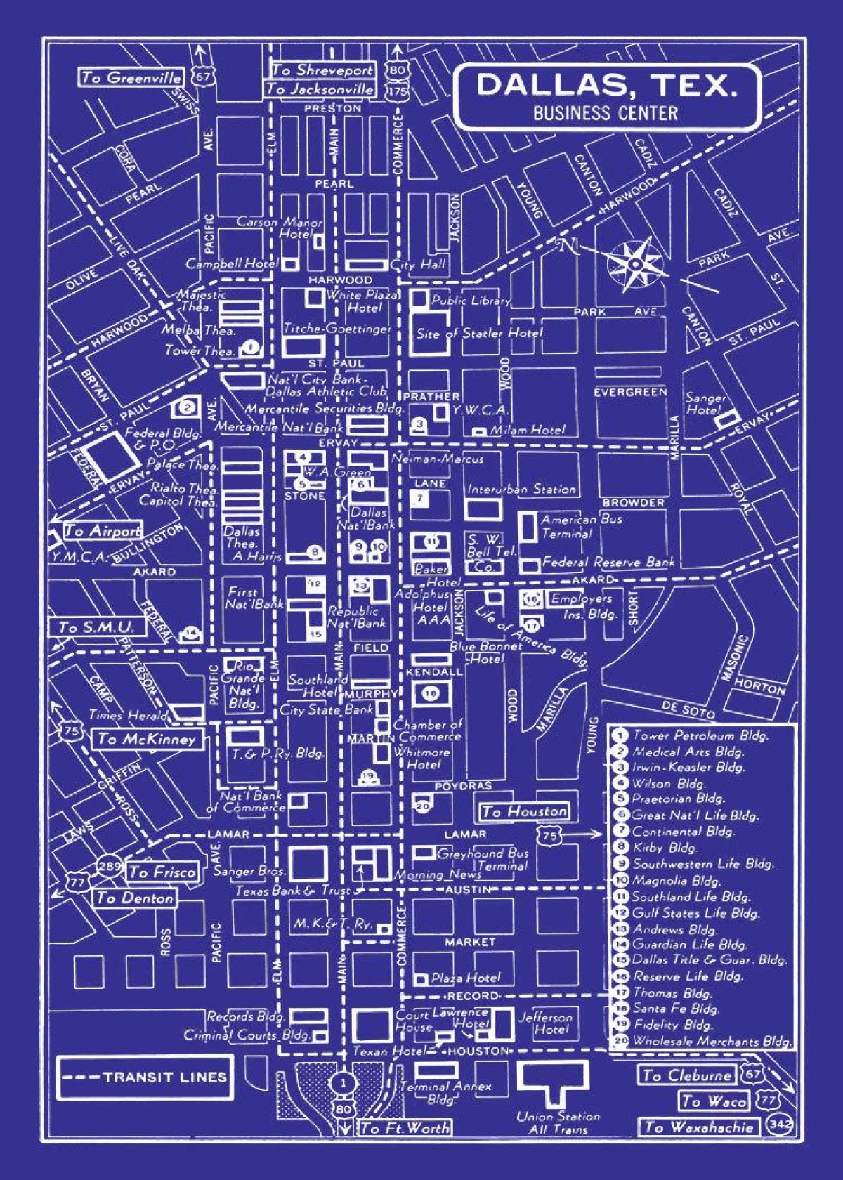 мапа града Далас