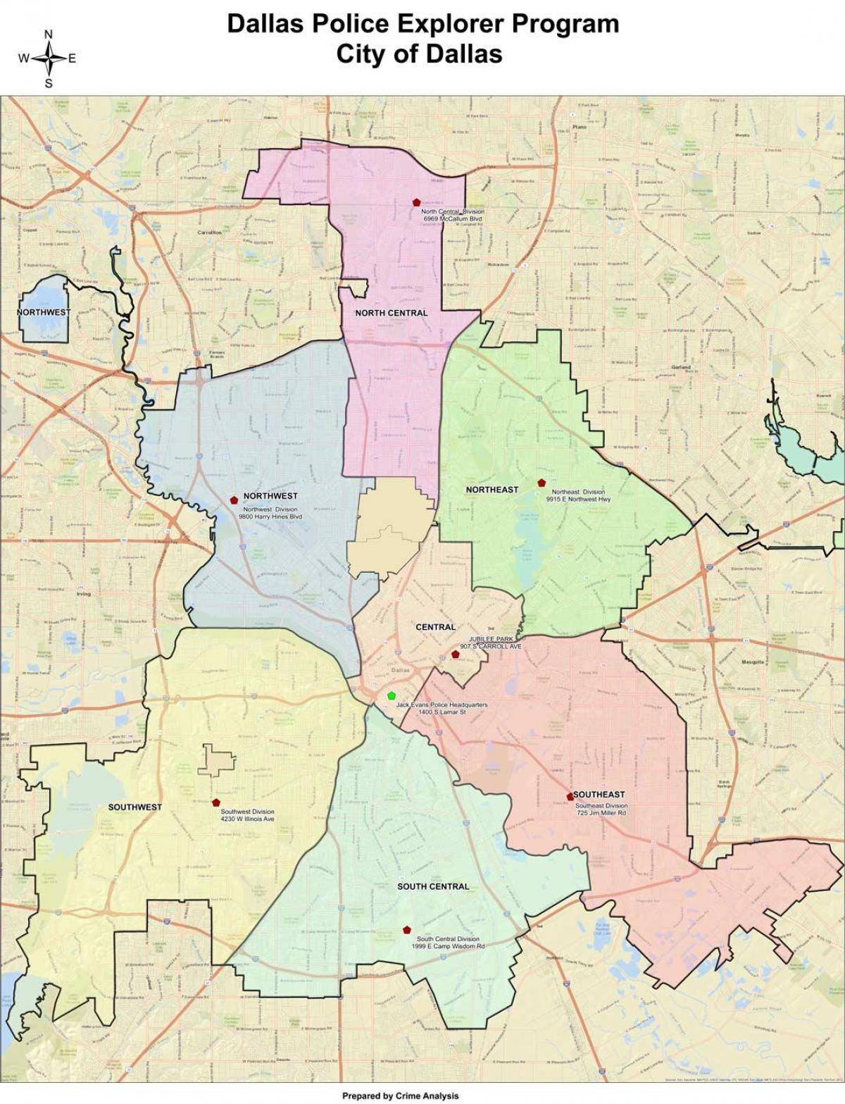 Површина мапи Даллас