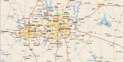 Далас / Форт Ворт метроплекс мапи