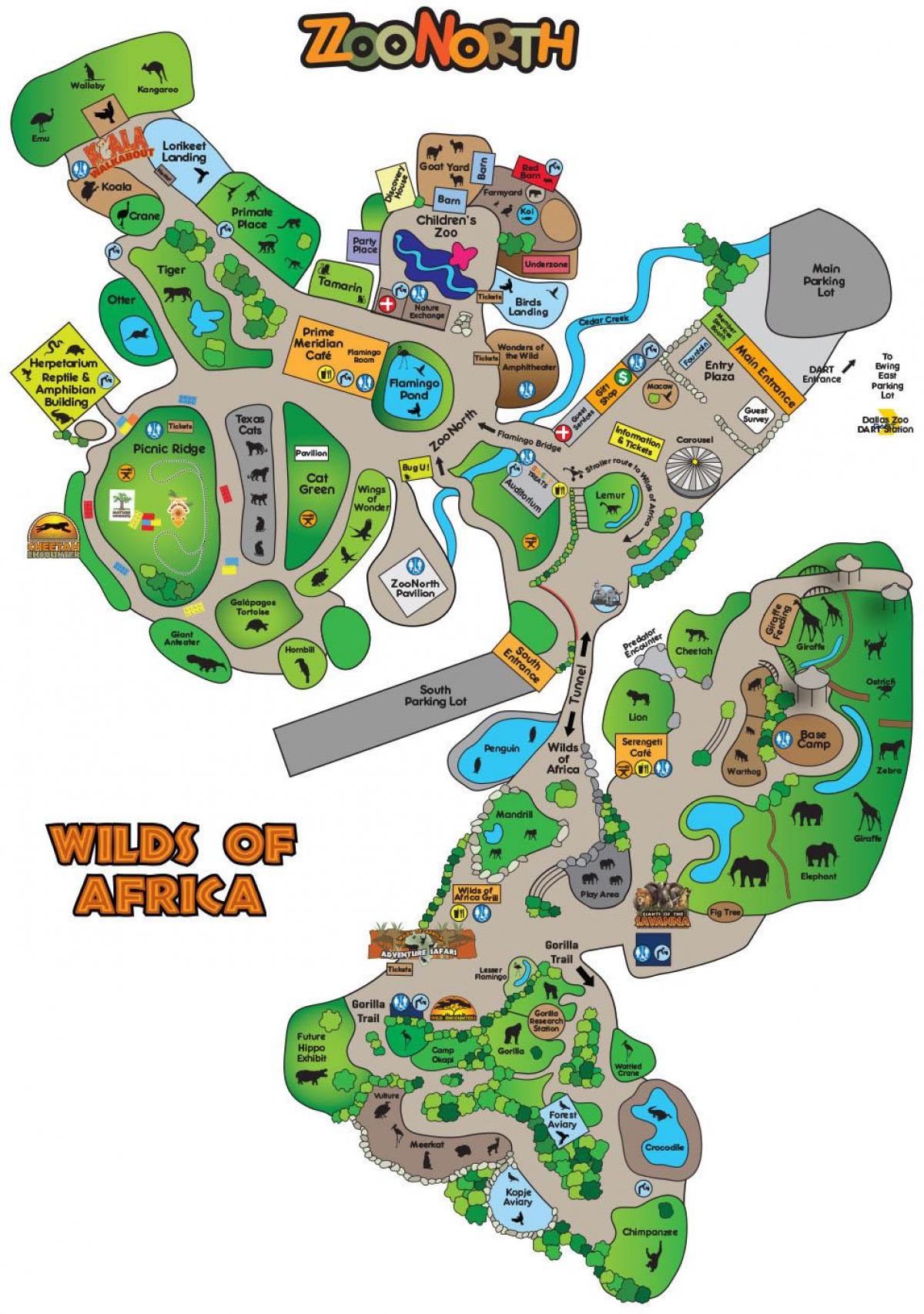 карта Далас зоо
