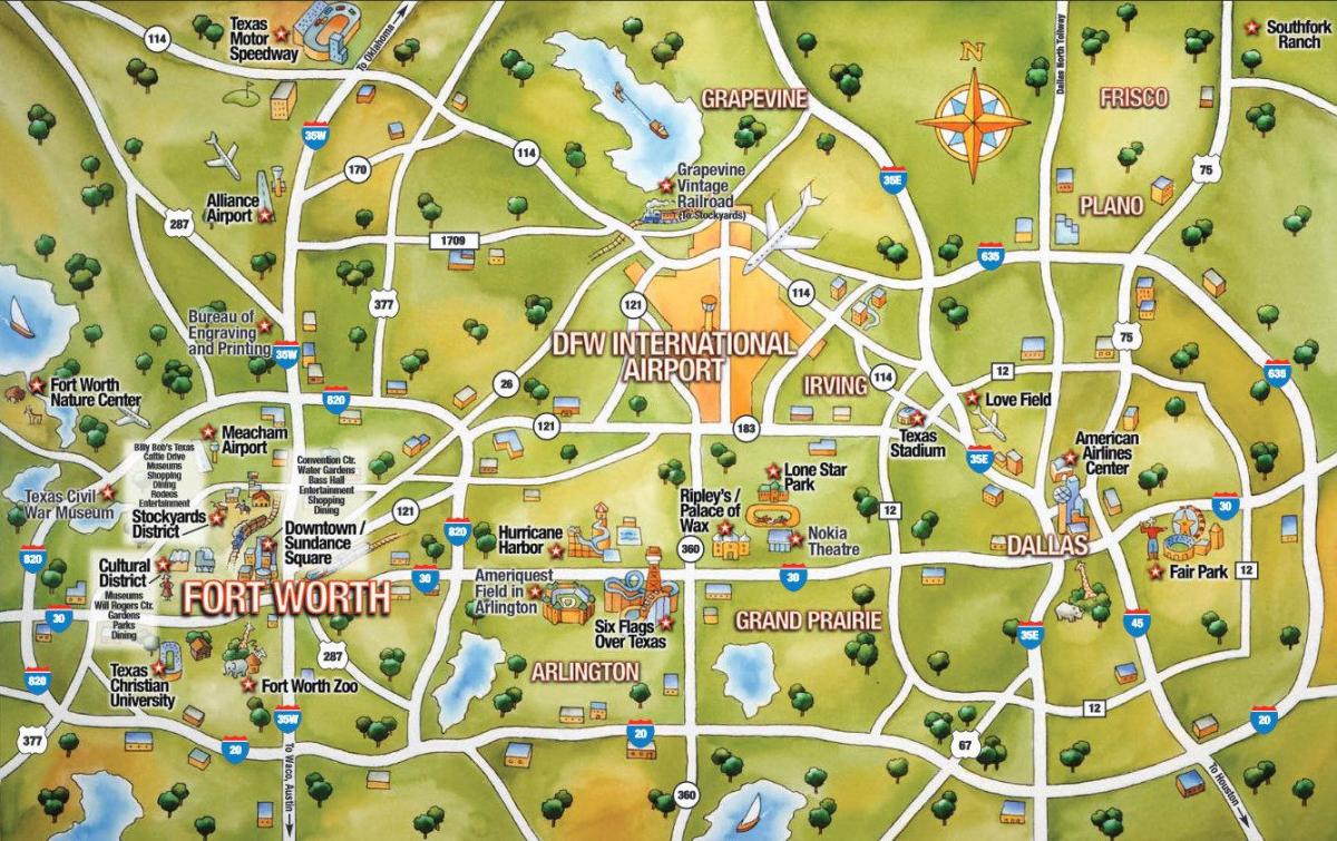 Град Далас мапи